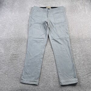 Democracy Pants Womens 8 Grey Cargo Utility Low Rise Straight Ab Technology